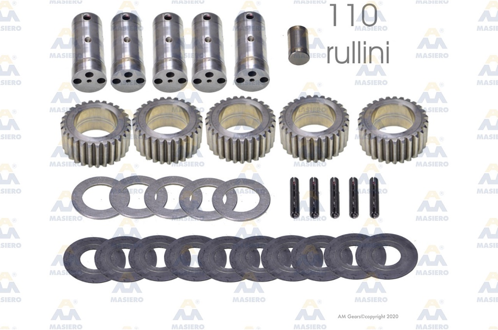 KIT PLANET GEARS 27 T. - APPLICATION HINO - OE NO. 62166 - MAKE AM GEARS - MFG NO. 62166