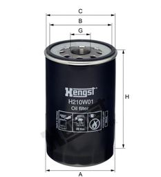 OIL FILTER - APPLICATION MAN - OE NO. 51055017161 - MAKE HENGST - MFG NO. H210W01